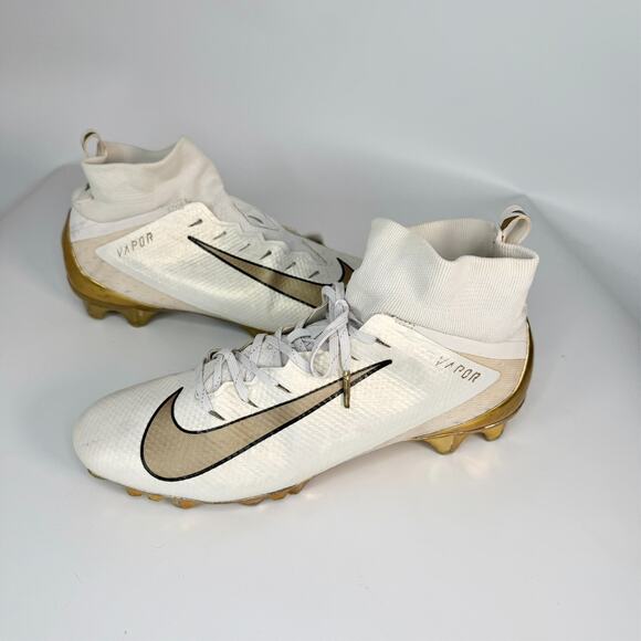 nike vapor white and gold
